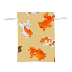 Gold Fish Seamless Pattern Background Lightweight Drawstring Pouch (S)