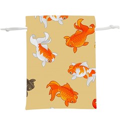 Gold Fish Seamless Pattern Background  Lightweight Drawstring Pouch (XL)