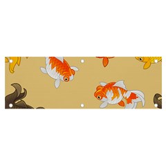 Gold Fish Seamless Pattern Background Banner and Sign 6  x 2 