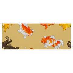 Gold Fish Seamless Pattern Background Banner and Sign 8  x 3 