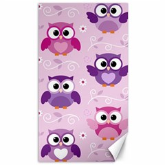 Seamless Cute Colourfull Owl Kids Pattern Canvas 40  X 72  by Wegoenart