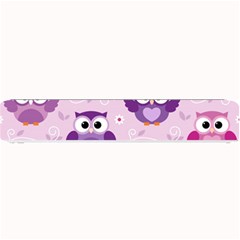 Seamless Cute Colourfull Owl Kids Pattern Small Bar Mat by Wegoenart