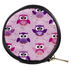 Seamless Cute Colourfull Owl Kids Pattern Mini Makeup Bag by Wegoenart