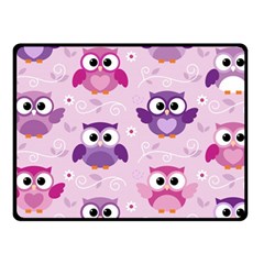 Seamless Cute Colourfull Owl Kids Pattern Fleece Blanket (small) by Wegoenart