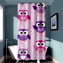 Seamless Cute Colourfull Owl Kids Pattern Shower Curtain 36  X 72  (stall)  by Wegoenart