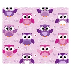 Seamless Cute Colourfull Owl Kids Pattern Double Sided Flano Blanket (small)  by Wegoenart