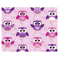 Seamless Cute Colourfull Owl Kids Pattern Double Sided Flano Blanket (medium)  by Wegoenart