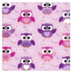 Seamless Cute Colourfull Owl Kids Pattern Square Satin Scarf (36  X 36 ) by Wegoenart