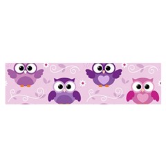 Seamless Cute Colourfull Owl Kids Pattern Oblong Satin Scarf (16  X 60 ) by Wegoenart