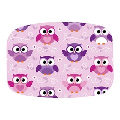 Seamless Cute Colourfull Owl Kids Pattern Mini Square Pill Box by Wegoenart