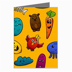 Graffiti Characters Seamless Ornament Greeting Card