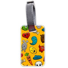 Graffiti Characters Seamless Ornament Luggage Tag (two Sides) by Wegoenart