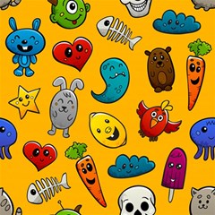 Graffiti Characters Seamless Ornament Play Mat (square) by Wegoenart