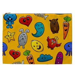 Graffiti Characters Seamless Ornament Cosmetic Bag (xxl) by Wegoenart