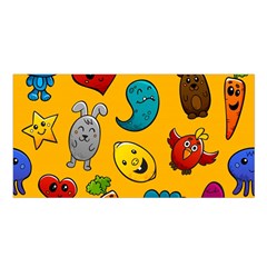 Graffiti Characters Seamless Ornament Satin Shawl 45  X 80  by Wegoenart