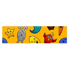 Graffiti Characters Seamless Ornament Oblong Satin Scarf (16  X 60 ) by Wegoenart