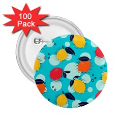 Pop Art Style Citrus Seamless Pattern 2 25  Buttons (100 Pack)  by Wegoenart