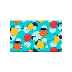 Pop Art Style Citrus Seamless Pattern Sticker (rectangular)