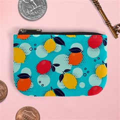 Pop Art Style Citrus Seamless Pattern Mini Coin Purse by Wegoenart