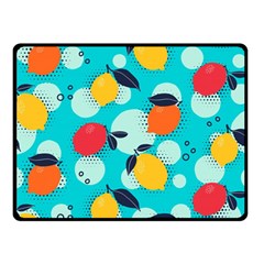 Pop Art Style Citrus Seamless Pattern Double Sided Fleece Blanket (small)  by Wegoenart