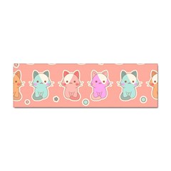 Cute Kawaii Kittens Seamless Pattern Sticker (bumper)