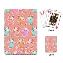 Cute Kawaii Kittens Seamless Pattern Playing Cards Single Design (rectangle) by Wegoenart