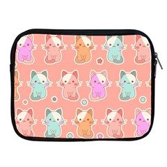 Cute Kawaii Kittens Seamless Pattern Apple Ipad 2/3/4 Zipper Cases by Wegoenart