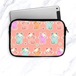 Cute Kawaii Kittens Seamless Pattern Apple iPad Mini Zipper Cases Front