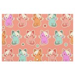 Cute Kawaii Kittens Seamless Pattern Banner and Sign 6  x 4  Front