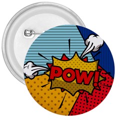 Pow Word Pop Art Style Expression Vector 3  Buttons by Wegoenart