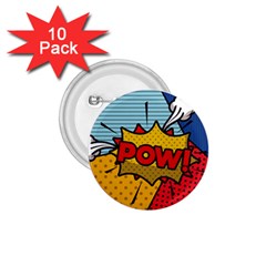 Pow Word Pop Art Style Expression Vector 1 75  Buttons (10 Pack) by Wegoenart