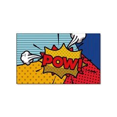 Pow Word Pop Art Style Expression Vector Sticker Rectangular (10 Pack) by Wegoenart