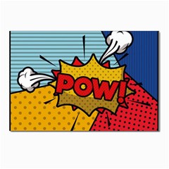 Pow Word Pop Art Style Expression Vector Postcards 5  X 7  (pkg Of 10)