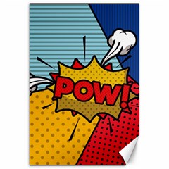 Pow Word Pop Art Style Expression Vector Canvas 20  X 30  by Wegoenart