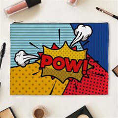 Pow Word Pop Art Style Expression Vector Cosmetic Bag (xl) by Wegoenart