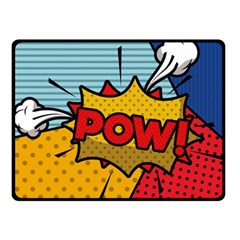 Pow Word Pop Art Style Expression Vector Fleece Blanket (small) by Wegoenart