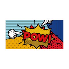 Pow Word Pop Art Style Expression Vector Yoga Headband by Wegoenart