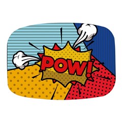 Pow Word Pop Art Style Expression Vector Mini Square Pill Box by Wegoenart