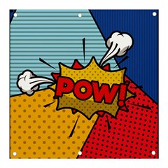 Pow Word Pop Art Style Expression Vector Banner And Sign 3  X 3  by Wegoenart