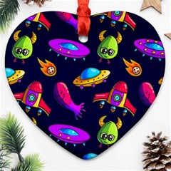 Space Pattern Ornament (heart) by Wegoenart