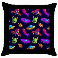 Space Pattern Throw Pillow Case (black) by Wegoenart