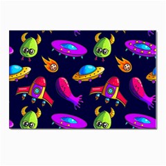 Space Pattern Postcards 5  X 7  (pkg Of 10) by Wegoenart