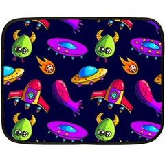 Space Pattern Double Sided Fleece Blanket (mini)  by Wegoenart