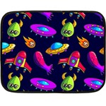 Space Pattern Double Sided Fleece Blanket (Mini)  35 x27  Blanket Front