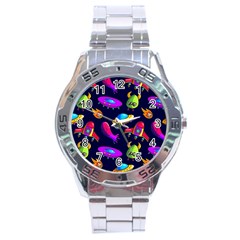 Space Pattern Stainless Steel Analogue Watch by Wegoenart