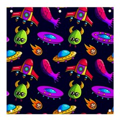 Space Pattern Banner And Sign 4  X 4  by Wegoenart