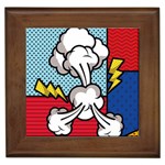 Rays Smoke Pop Art Style Vector Illustration Framed Tile Front