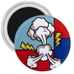 Rays Smoke Pop Art Style Vector Illustration 3  Magnets by Wegoenart