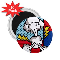 Rays Smoke Pop Art Style Vector Illustration 2 25  Magnets (10 Pack)  by Wegoenart