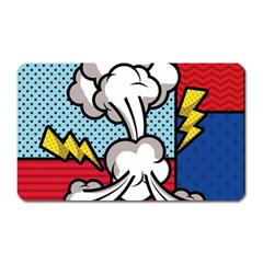 Rays Smoke Pop Art Style Vector Illustration Magnet (rectangular) by Wegoenart